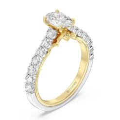Enchanted Star Lab Grown Diamond 14K Gold Jasmine Arabesque Engagement Ring