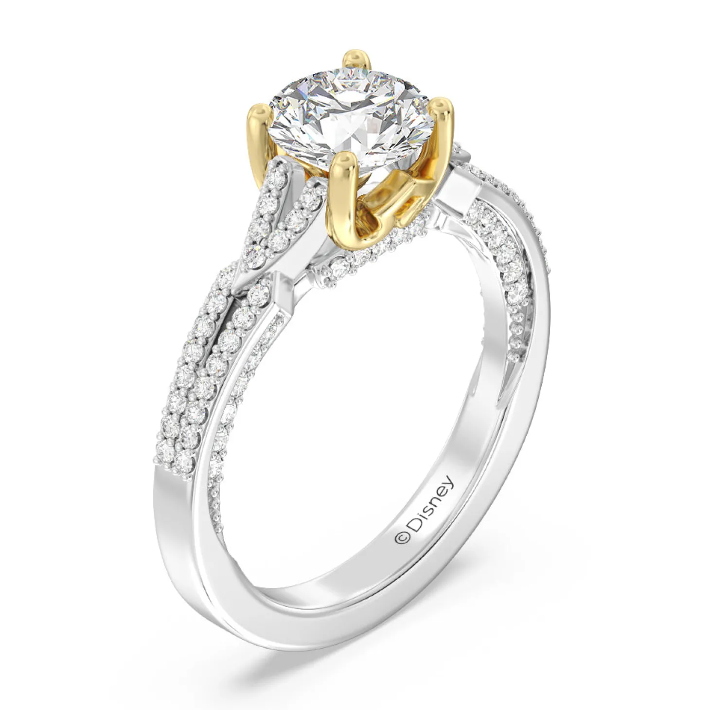 Enchanted Star Lab Grown Diamond 14K Gold Aurora Crown Engagement Ring