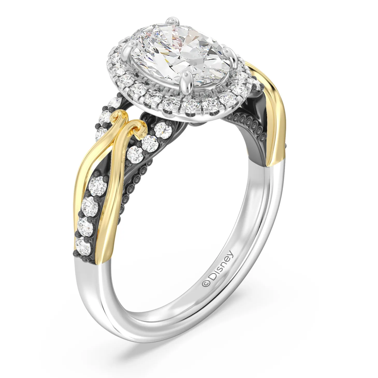 Enchanted Star Lab Grown Diamond 14K Gold Ursula Halo Engagement Ring