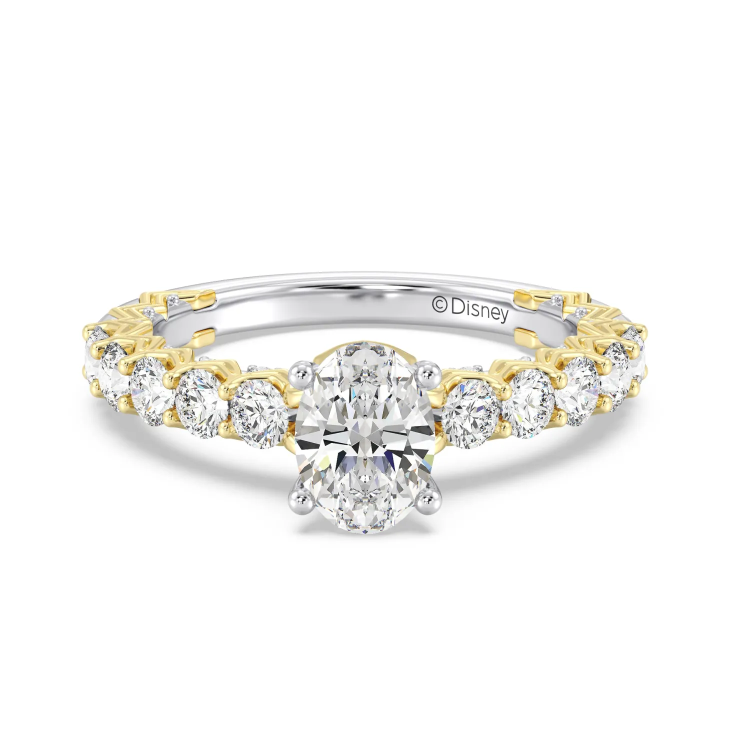 Enchanted Star Lab Grown Diamond 14K Gold Sleeping Beauty 65th Anniversary Celebration Aurora Engagement Ring