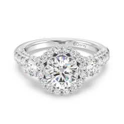Enchanted Star Lab Grown Diamond 14K Gold Cinderella Side Stone Engagement Ring