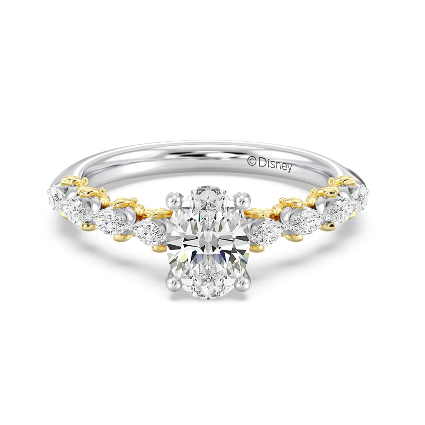 Enchanted Star Lab Grown Diamond 14K Gold Rapunzel Magic Flower Engagement Ring