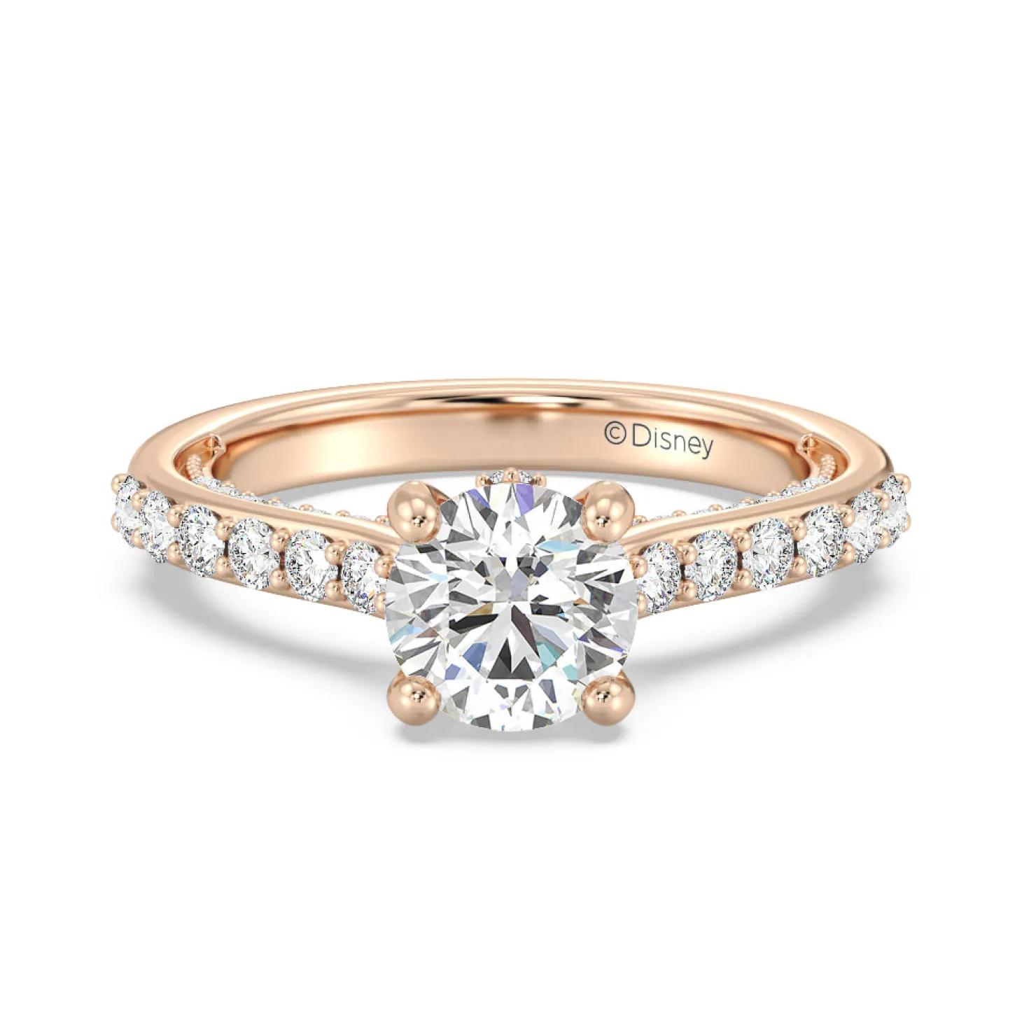 Enchanted Star Lab Grown Diamond 14K Gold Aurora Engagement Ring with Hidden Accent Details