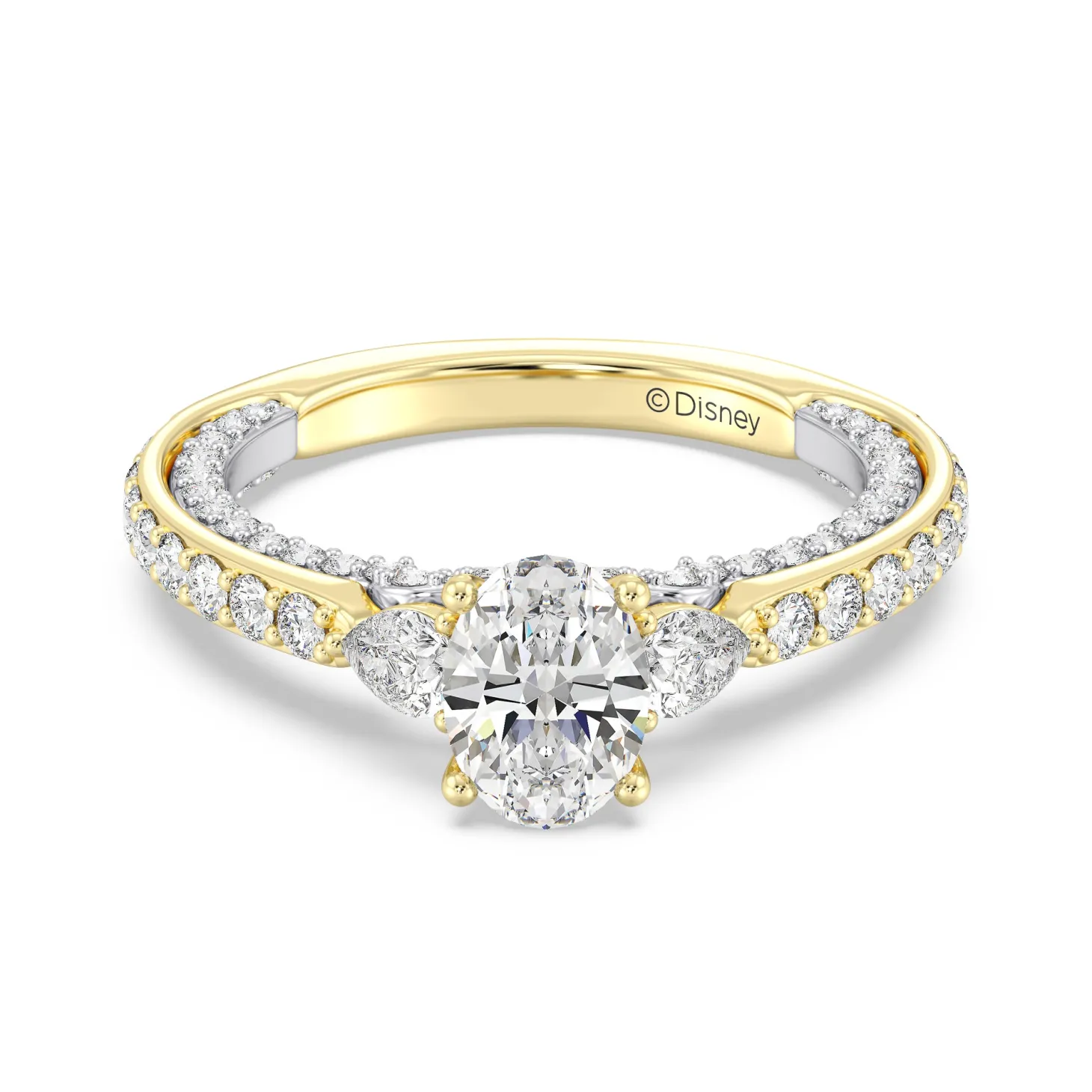 Enchanted Star Lab Grown Diamond 14K Gold Jasmine Three Stone Engagement Ring