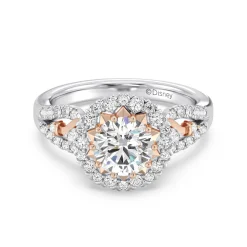 Enchanted Star Lab Grown Diamond 14K Gold Majestic Princess Halo Engagement Ring