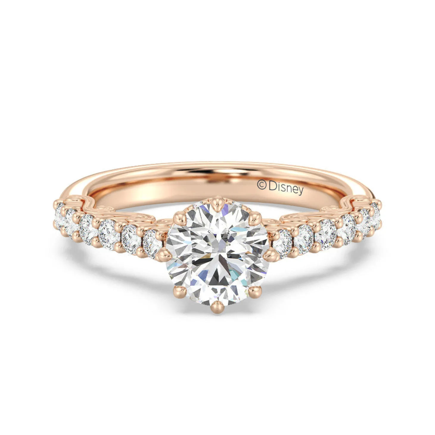 Enchanted Star Lab Grown Diamond 14K Gold Cinderella Filigree Engagement Ring