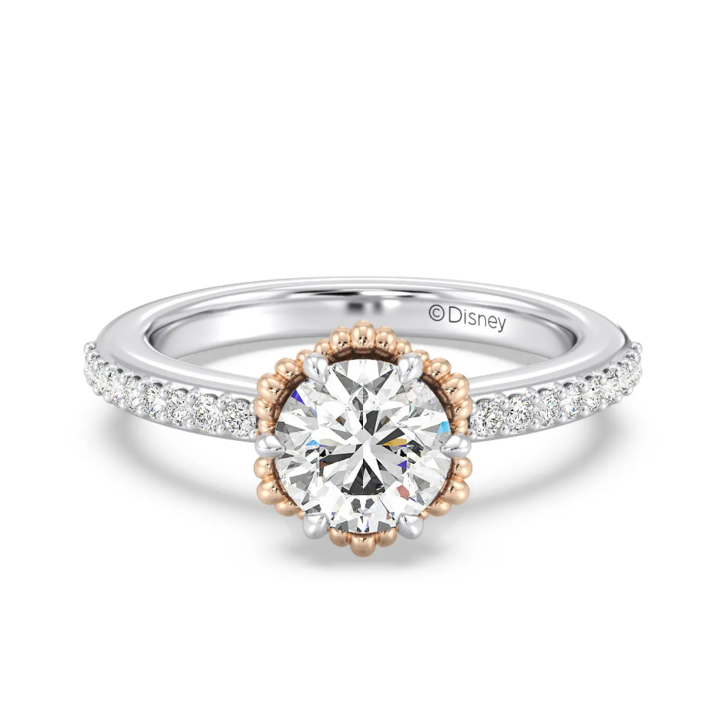 Enchanted Star Lab Grown Diamond 14K Gold Ariel Seashell Basket Engagement Ring
