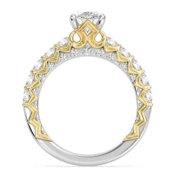 Enchanted Star Lab Grown Diamond 14K Gold Sleeping Beauty 65th Anniversary Celebration Aurora Engagement Ring