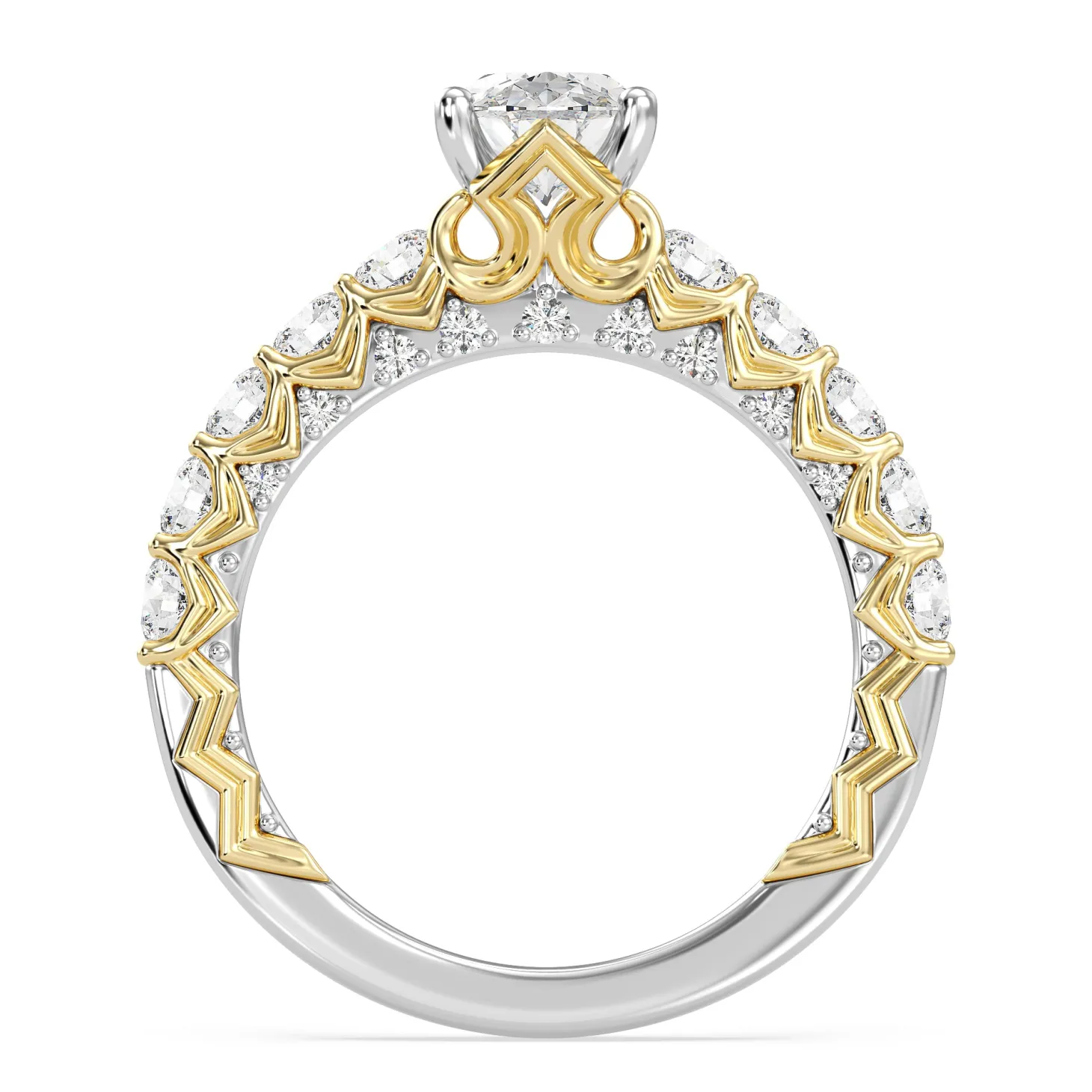 Enchanted Star Lab Grown Diamond 14K Gold Sleeping Beauty 65th Anniversary Celebration Aurora Engagement Ring
