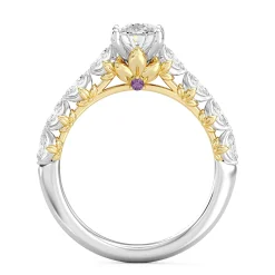 Enchanted Star Lab Grown Diamond 14K Gold Rapunzel Magic Flower Engagement Ring