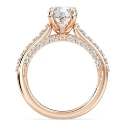 Enchanted Star Lab Grown Diamond 14K Gold Aurora Engagement Ring with Hidden Accent Details