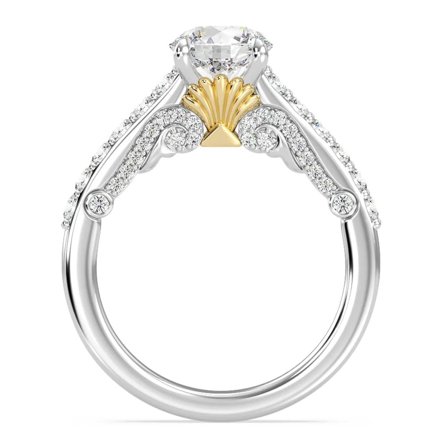 Enchanted Star Lab Grown Diamond 14K Gold Ariel Filigree Engagement Ring
