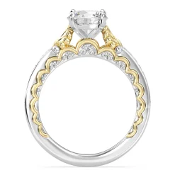 Enchanted Star Lab Grown Diamond 14K Gold Ariel Two-Tone In-Lay Engagement Ring
