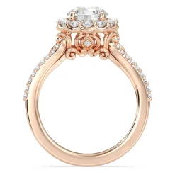Enchanted Star Lab Grown Diamond 14K Gold Cinderella Split Shank Halo Engagement Ring