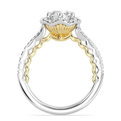 Enchanted Star Lab Grown Diamond 14K Gold Ariel Halo Engagement Ring