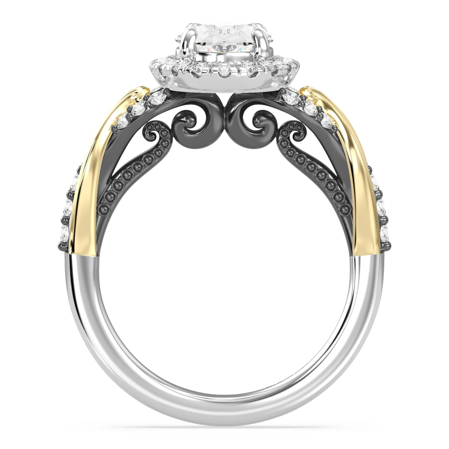 Enchanted Star Lab Grown Diamond 14K Gold Ursula Halo Engagement Ring