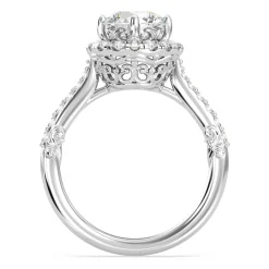 Enchanted Star Lab Grown Diamond 14K Gold Aurora Halo Engagement Ring