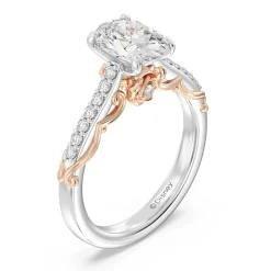 Enchanted Star Lab Grown Diamond 14K Gold Belle Rose Engagement Ring