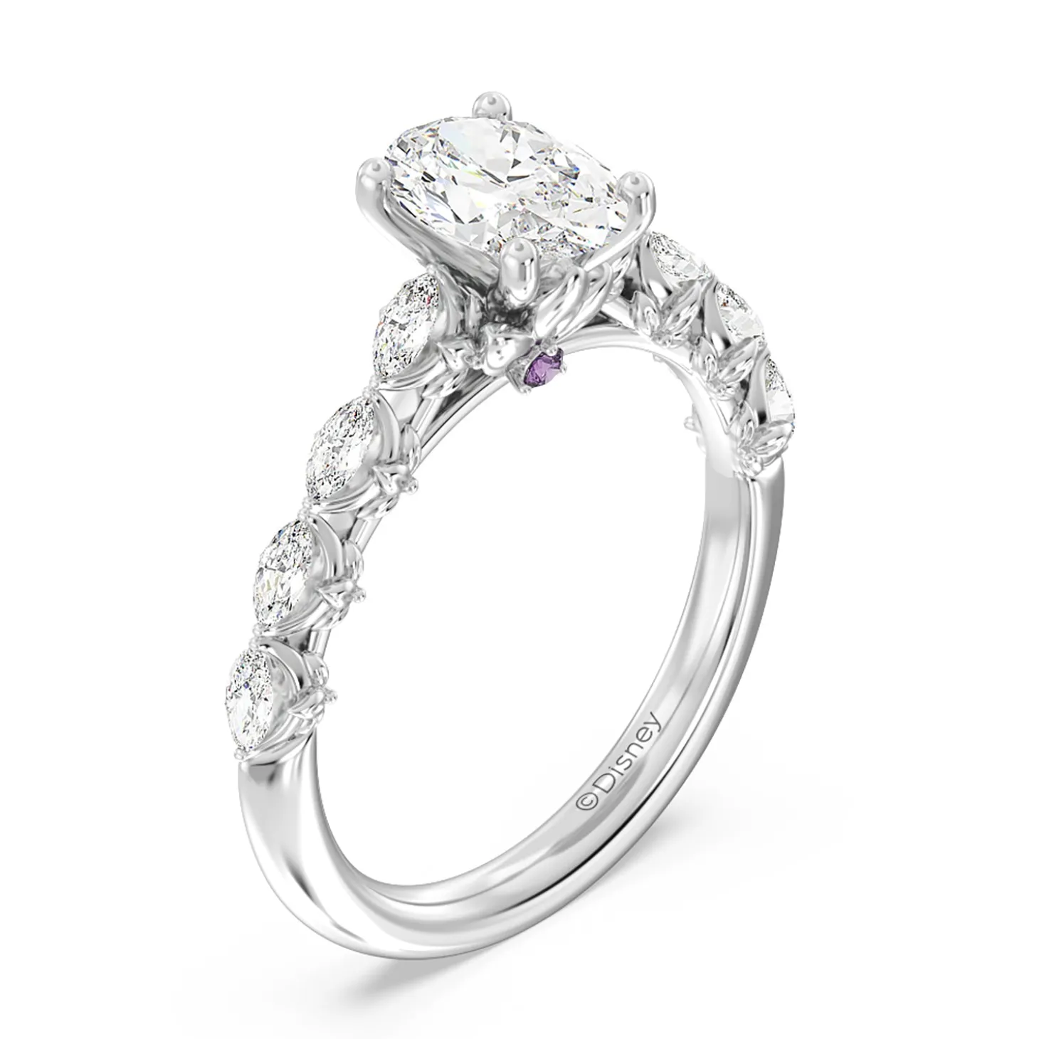 Enchanted Star Lab Grown Diamond 14K Gold Rapunzel Magic Flower Engagement Ring