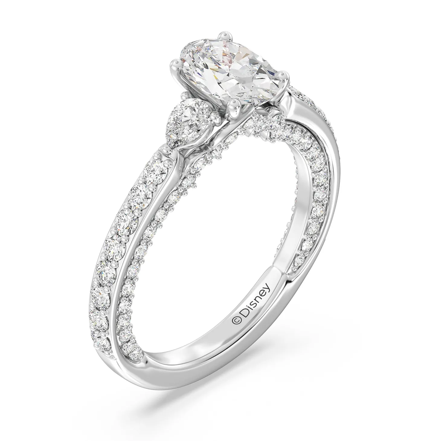 Enchanted Star Lab Grown Diamond 14K Gold Jasmine Three Stone Engagement Ring