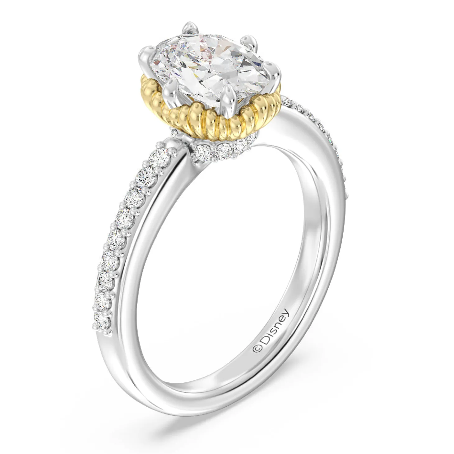 Enchanted Star Lab Grown Diamond 14K Gold Ariel Seashell Basket Engagement Ring