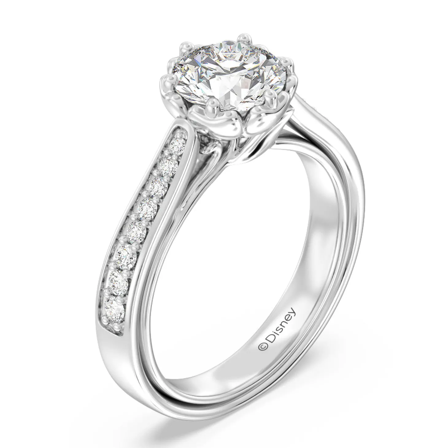 Enchanted Star Lab Grown Diamond Belle Rose Engagement Ring