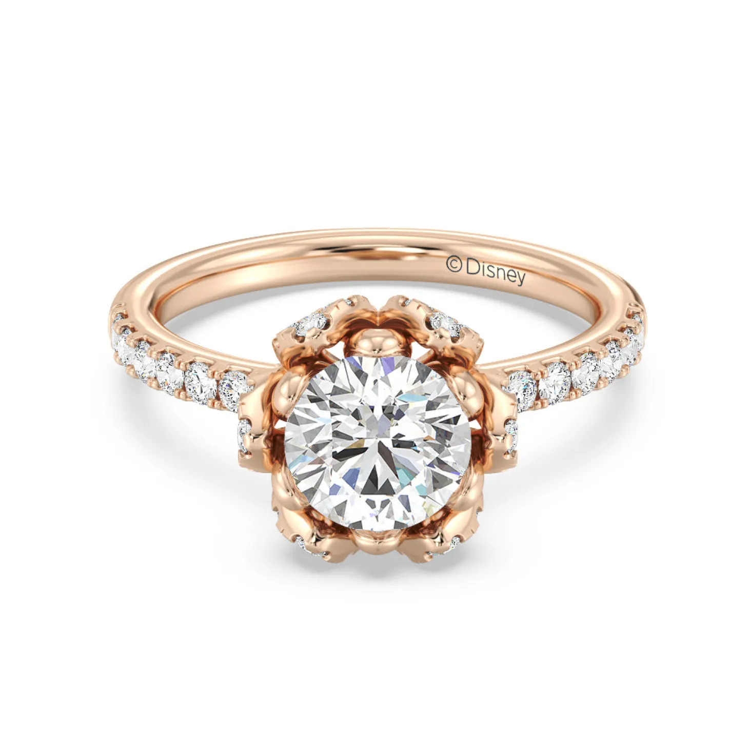 Enchanted Star Lab Grown Diamond 14K Gold Tiana Water Lily Engagement Ring