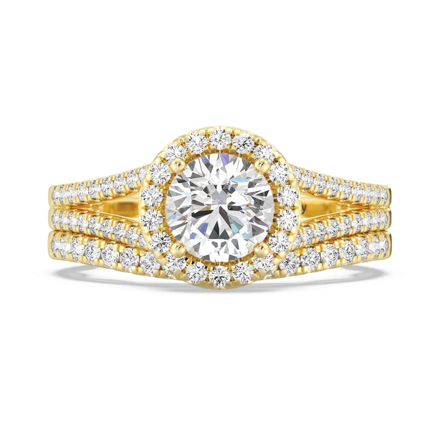 Enchanted Star Lab Grown Diamond 14K Gold Cinderella Engagement Ring Set