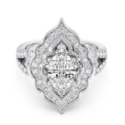 Enchanted Star Lab Grown Diamond Jasmine Arabesque Engagement Ring