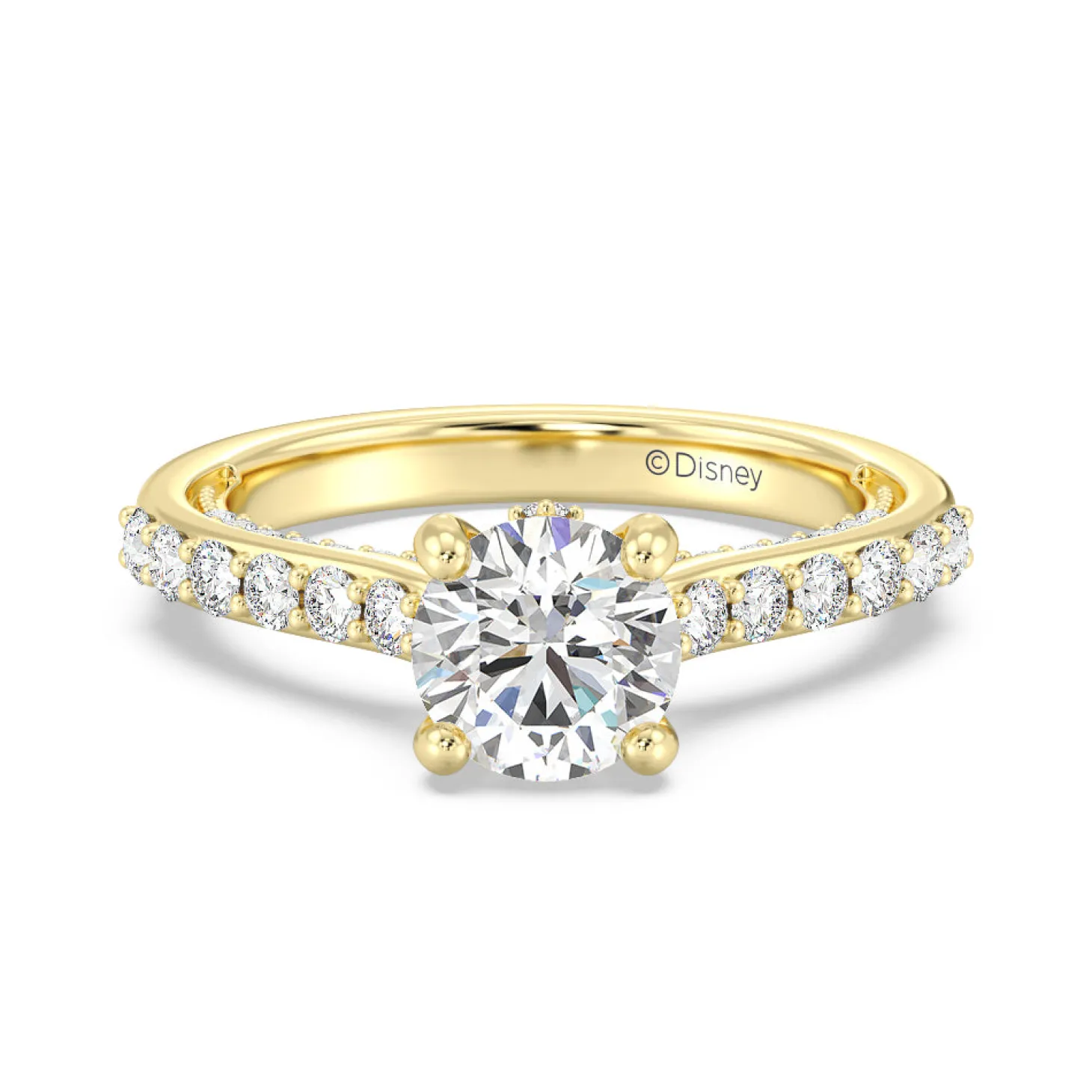 Enchanted Star Lab Grown Diamond 14K Gold Aurora Engagement Ring with Hidden Accent Details