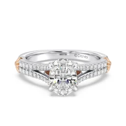 Enchanted Star Lab Grown Diamond 14K Gold Ariel Mermaid Fin Engagement Ring