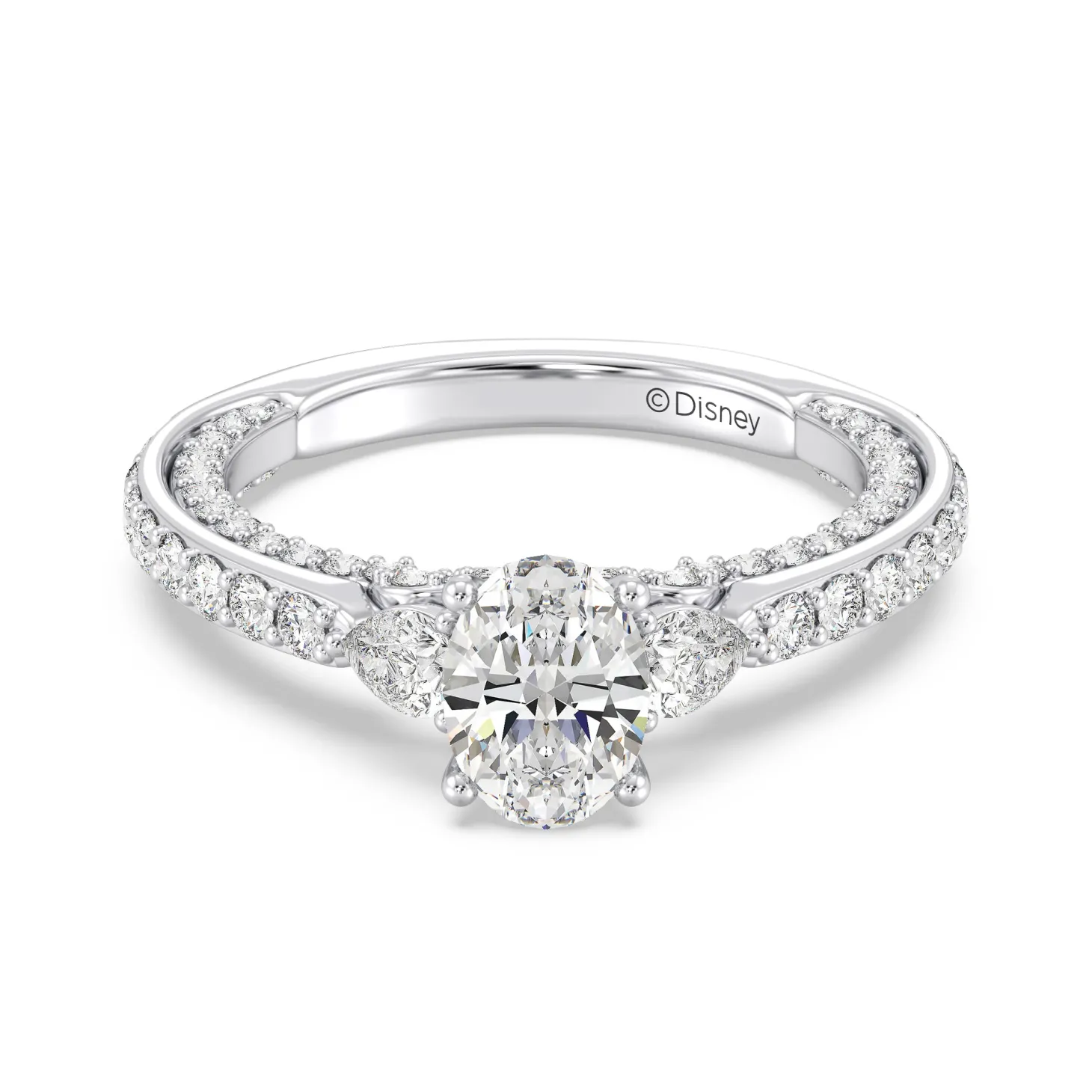 Enchanted Star Lab Grown Diamond 14K Gold Jasmine Three Stone Engagement Ring
