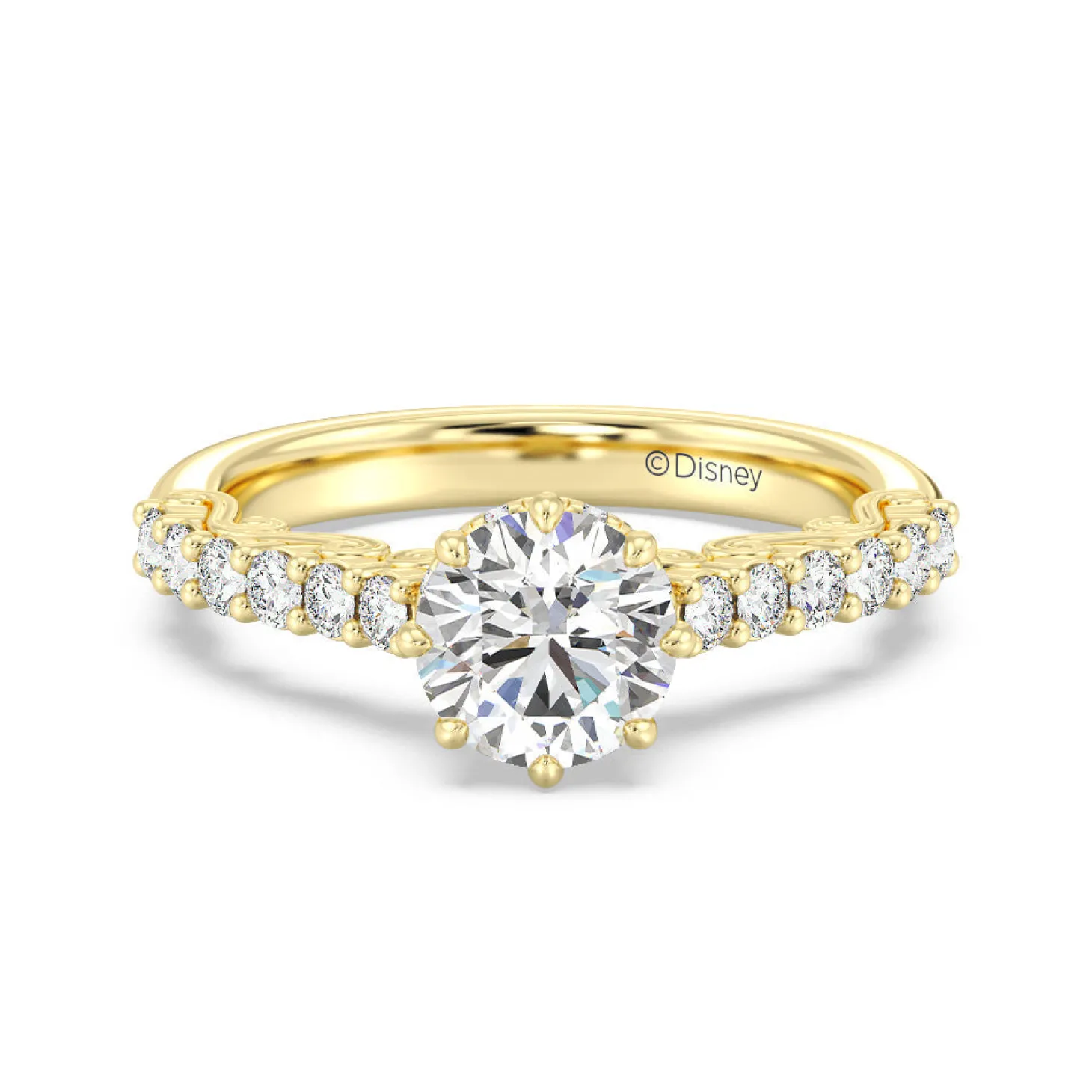 Enchanted Star Lab Grown Diamond 14K Gold Cinderella Filigree Engagement Ring