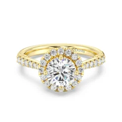 Enchanted Star Lab Grown Diamond 14K Gold Aurora Halo Engagement Ring