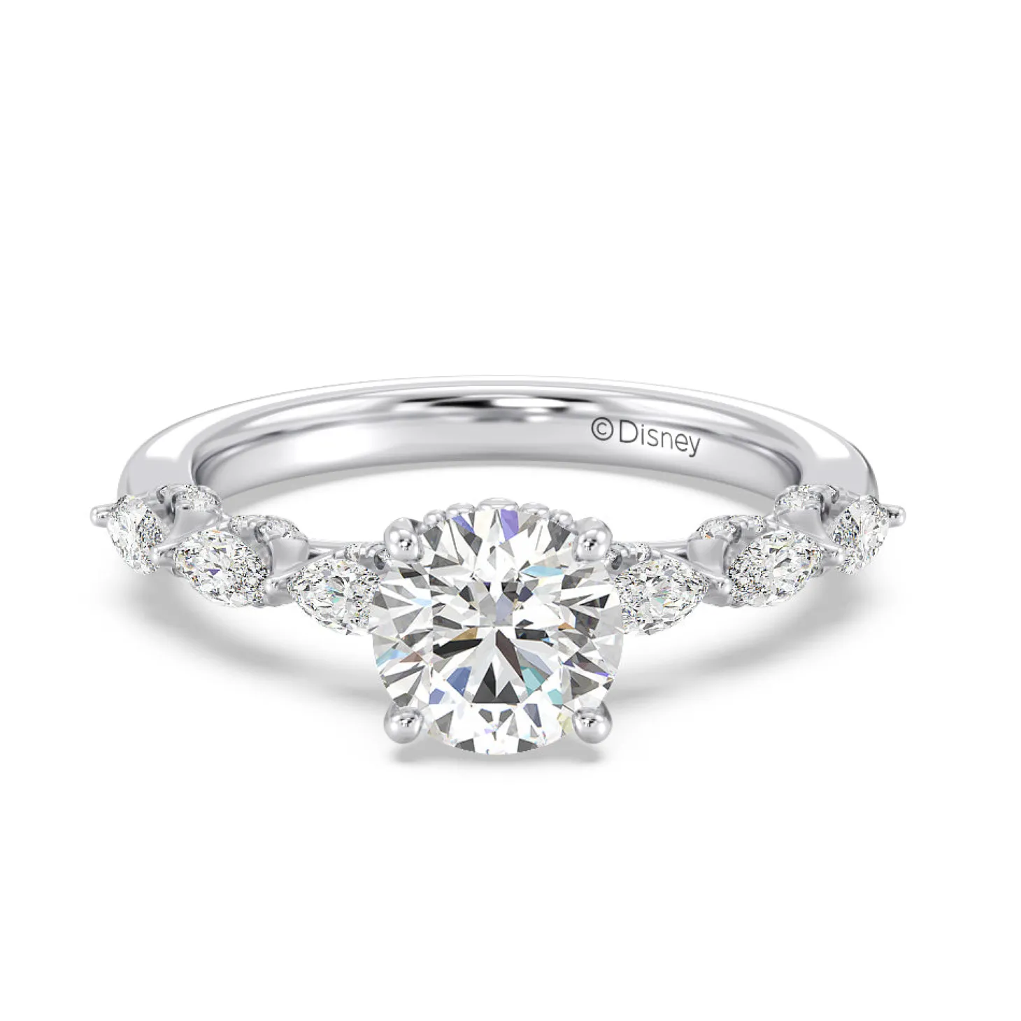Enchanted Star Lab Grown Diamond 14K Gold Ariel Seashell Engagement Ring
