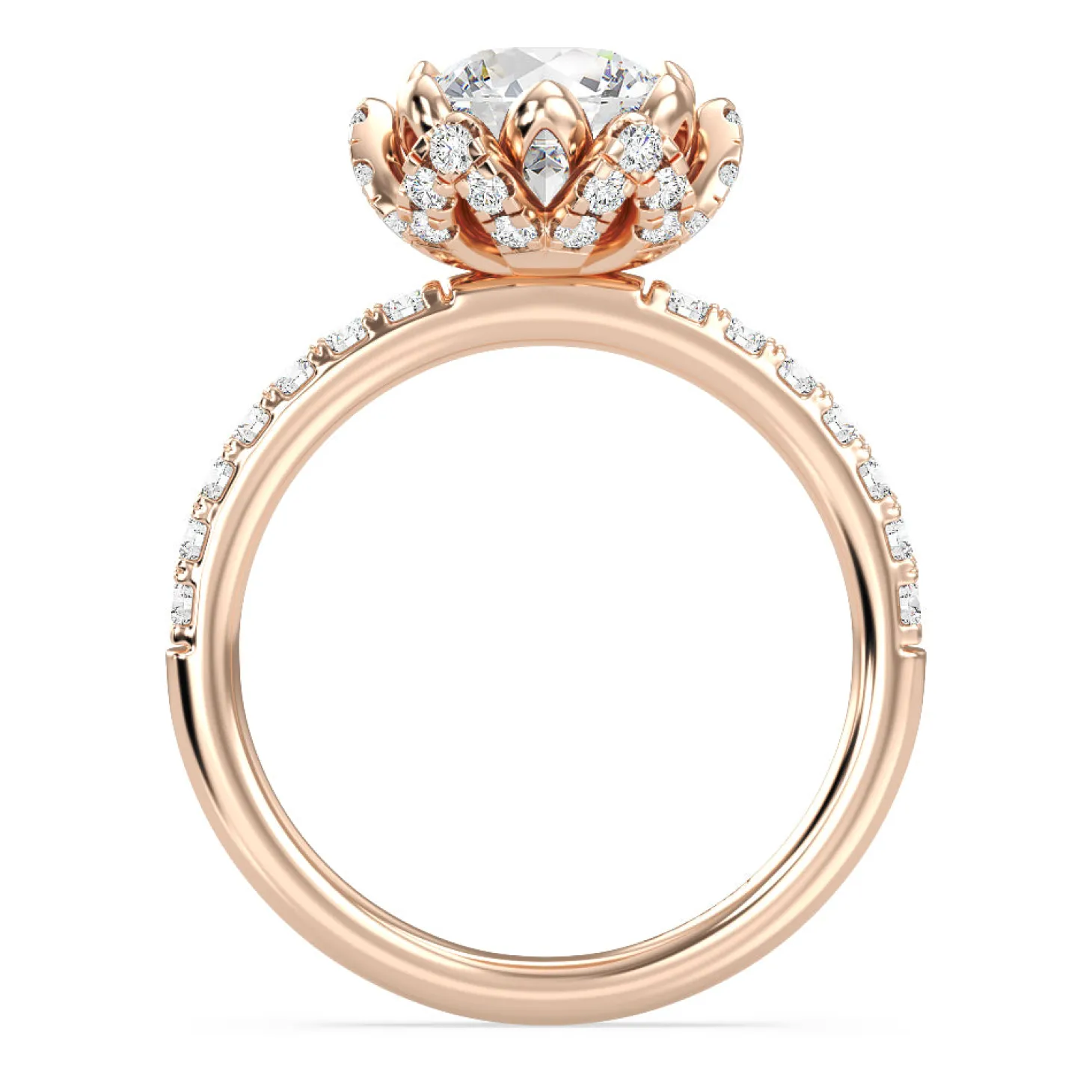 Enchanted Star Lab Grown Diamond 14K Gold Tiana Water Lily Engagement Ring