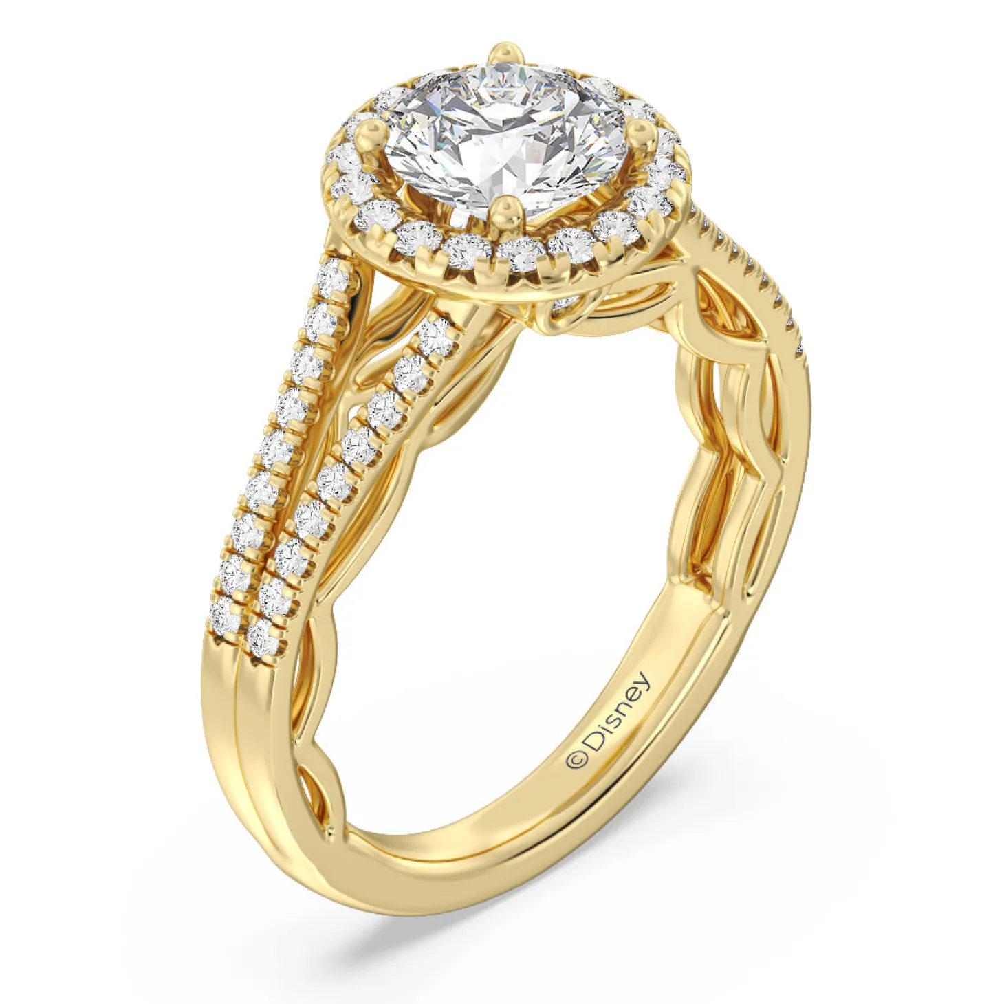 Enchanted Star Lab Grown Diamond 14K Gold Cinderella Engagement Ring Set