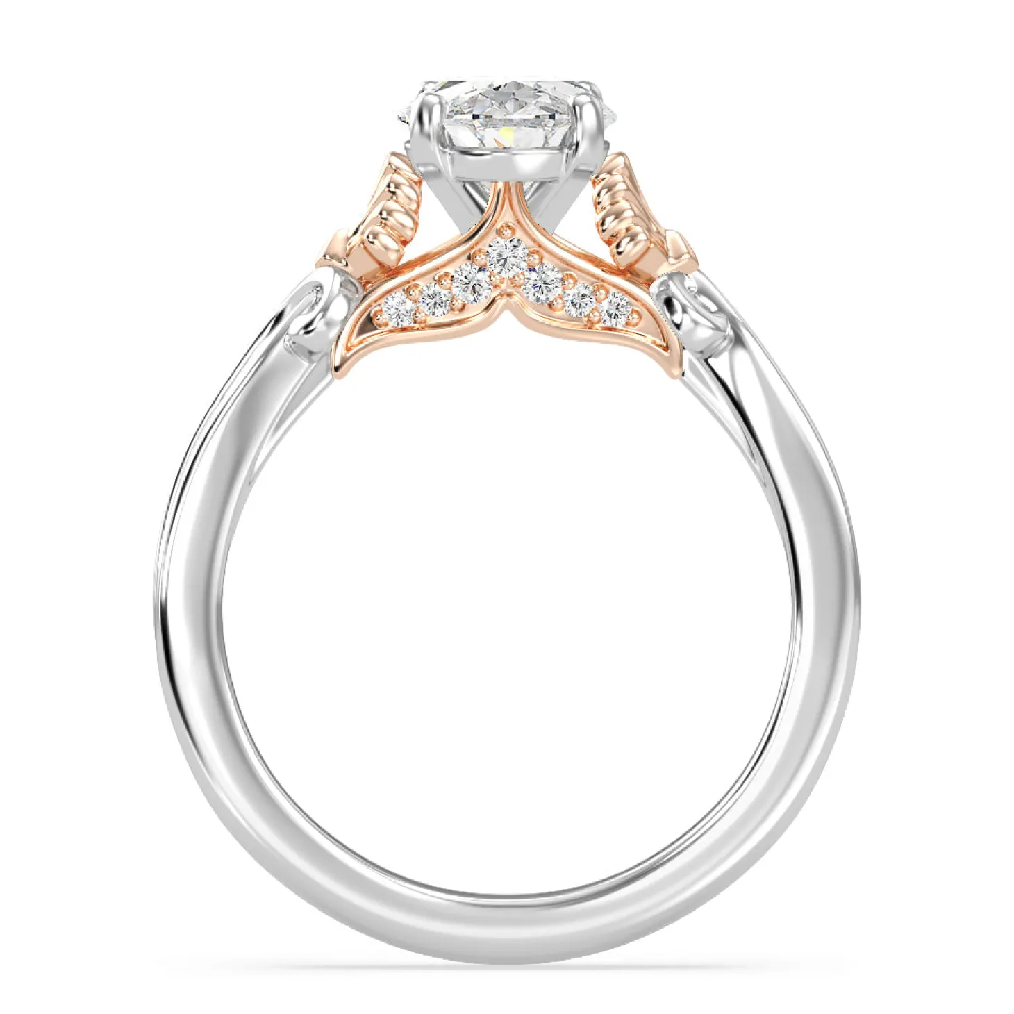 Enchanted Star Lab Grown Diamond 14K Gold Ariel Mermaid Engagement Ring