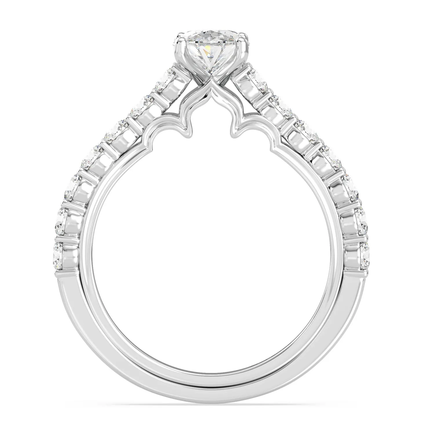 Enchanted Star Lab Grown Diamond 14K Gold Jasmine Arabesque Engagement Ring