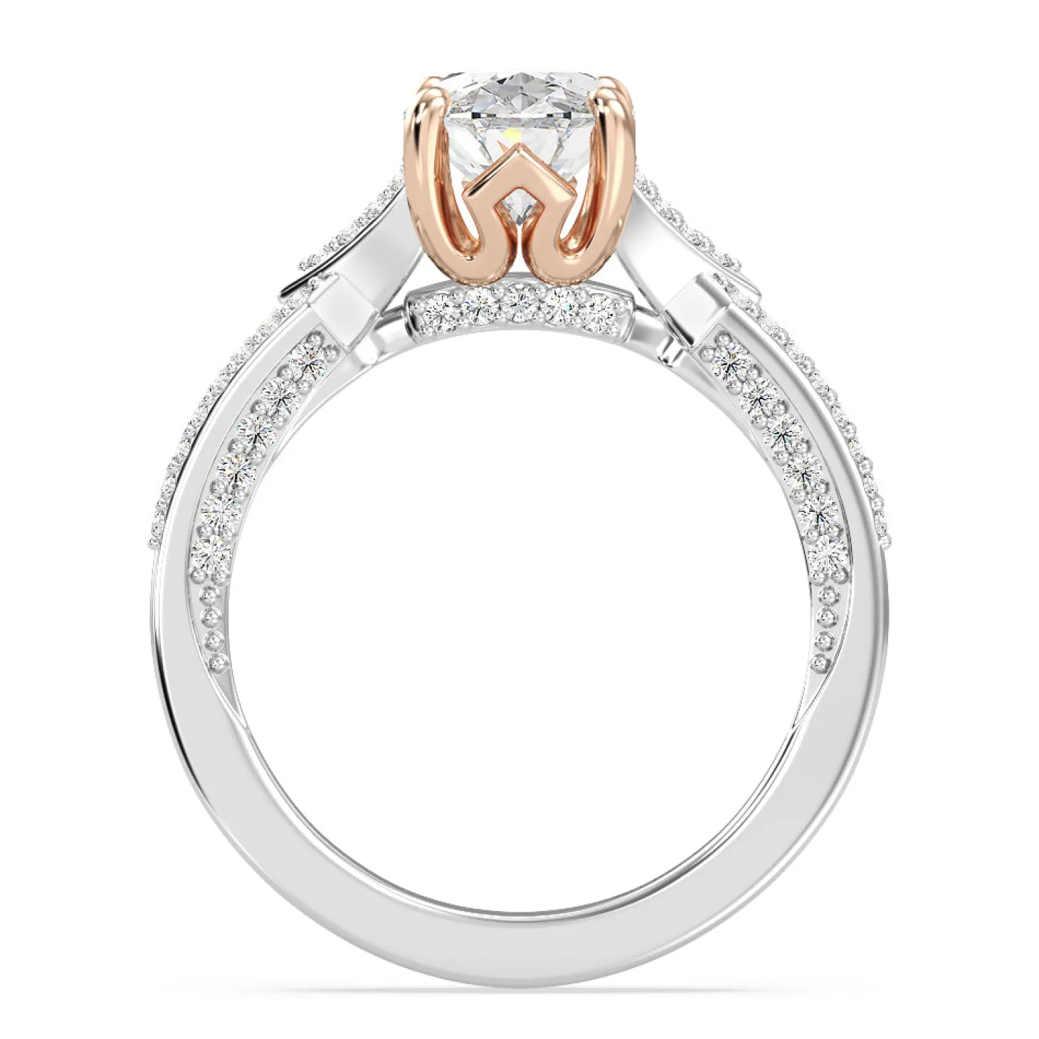 Enchanted Star Lab Grown Diamond 14K Gold Aurora Crown Engagement Ring