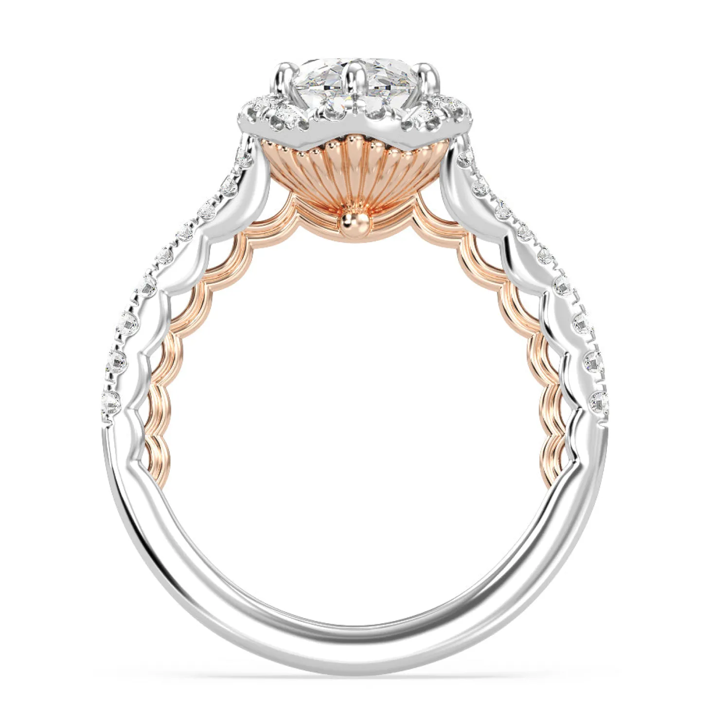 Enchanted Star Lab Grown Diamond 14K Gold Ariel Halo Engagement Ring