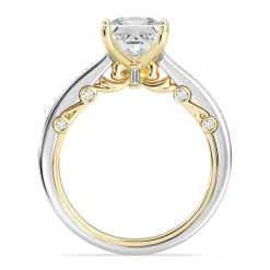Enchanted Star Lab Grown Diamond 14K Gold Snow White Bow Engagement Ring Set