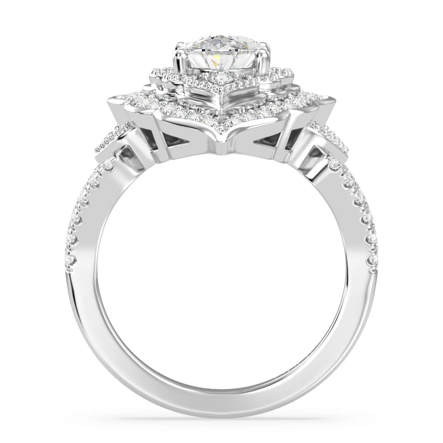 Enchanted Star Lab Grown Diamond Jasmine Arabesque Engagement Ring