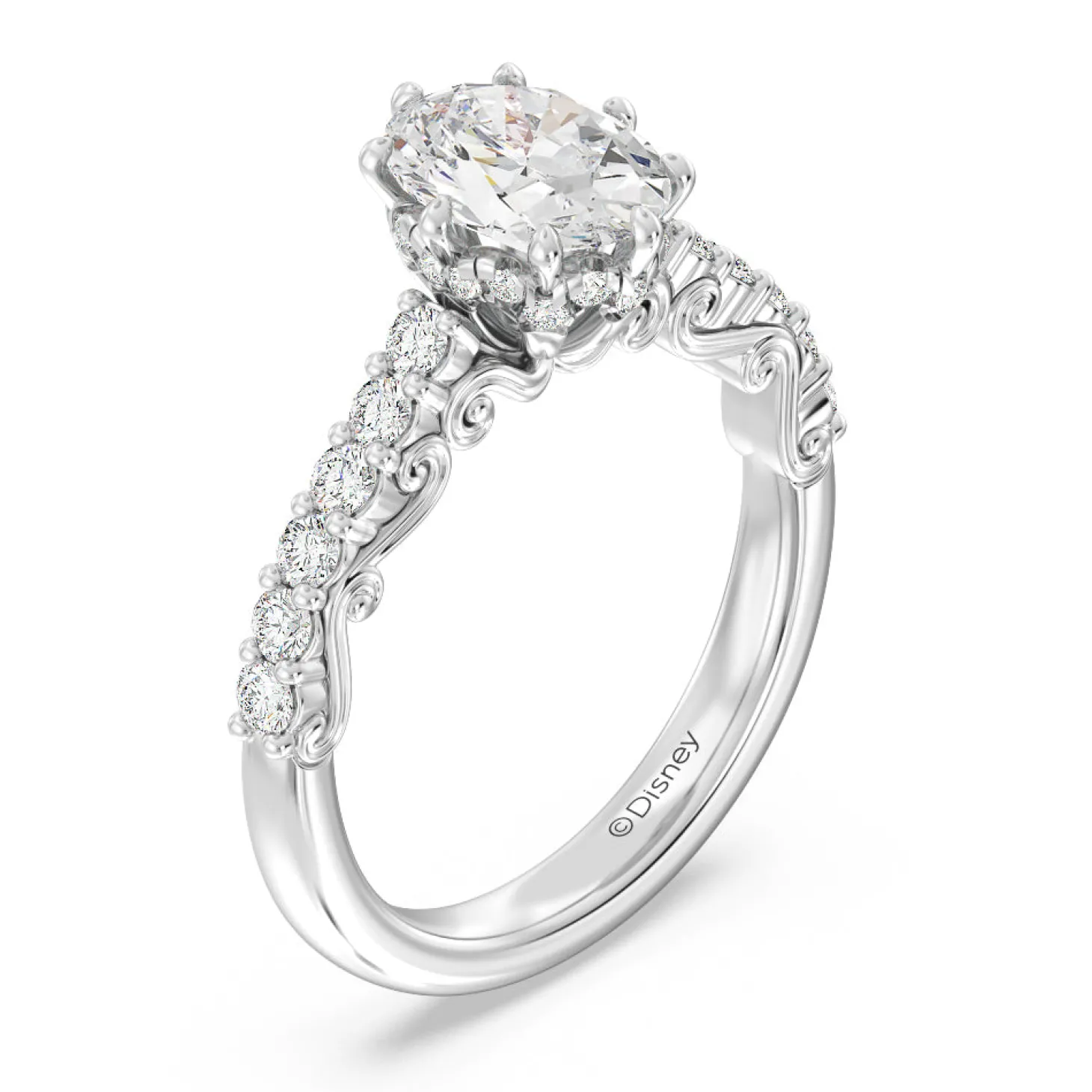 Enchanted Star Lab Grown Diamond 14K Gold Cinderella Filigree Engagement Ring