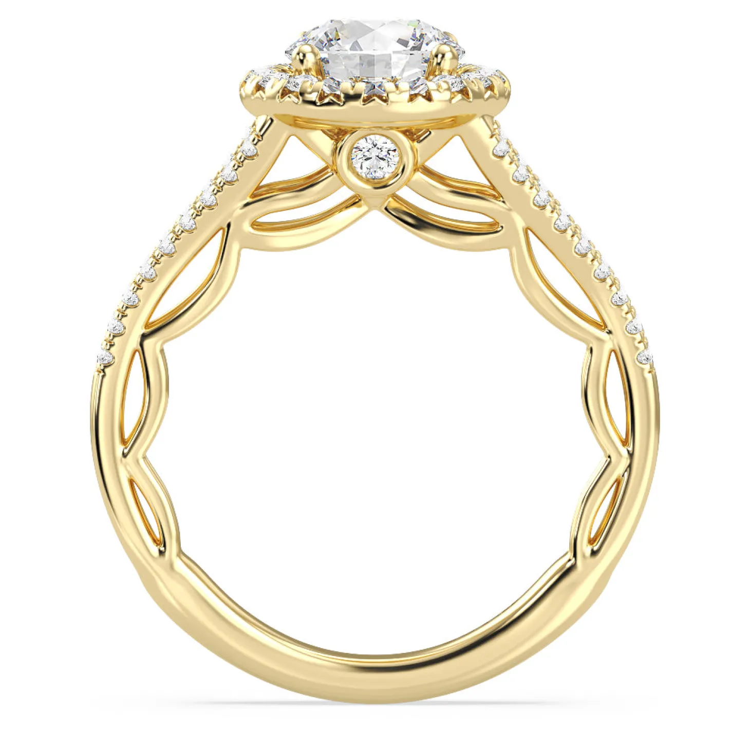 Enchanted Star Lab Grown Diamond 14K Gold Cinderella Engagement Ring Set